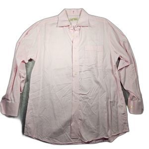 Tommy Bahama Shirt Men's L Light Pink Long Sleeve Button Up Striped With Pocket
